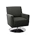 Produktbild CAVADORE Drehsessel Barney mit Federkern / Drehbarer Armlehnensessel fürs Wohnzimmer / 68 x 84 x 71 / Strukturstoff, Dunkelgrau