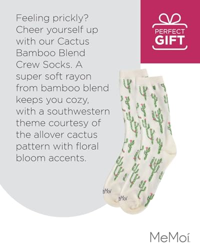 Image of MeMoi Cactus Rayan Blend Crew Socks