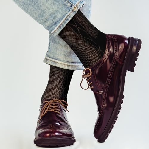 10 Pairs Mens Ultra Thin Cotton Dress Socks Breathable Summer Crew Business Socks Soft and Lightweight for Men3