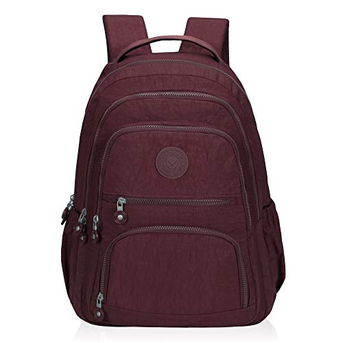 Hynes Eagle 27L City Pack Mochila Escolar Mochila Utra Mochila Liviana para portátil Mochila de Viaje Repelente al Agua Mochila de Senderismo para la Oficina de Uni Estudio Todos los días Rojo Vino