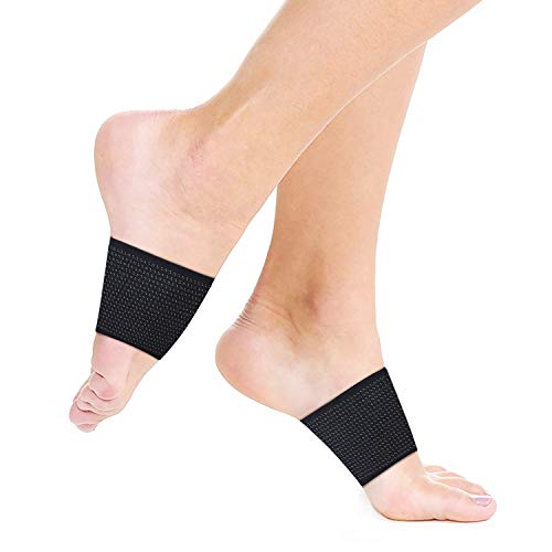 Plantar Fasciitis Support, Compression Arch Support Brace - 2 Plantar Fasciitis Sleeves for Flat Feet, Foot Pain, Heel Spurs and High Arch