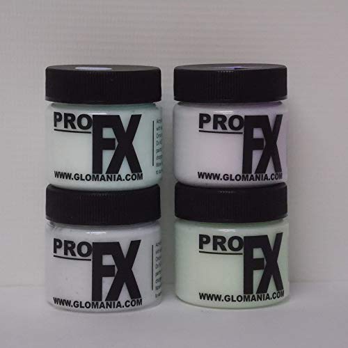 4 Color Set Glow In The Dark Paint, Luminous, Glowing 1/2Oz (2Oz) #TOP1