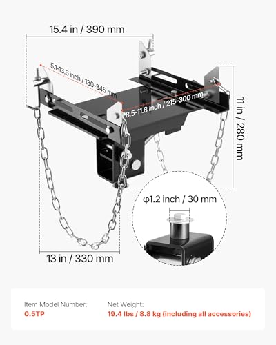Image of VEVOR Transmission Jack Adapter, 1100 lbs Load Capacity Automotive Transmission Lift Adapter, Heavy-Duty Steel, for Floor Jack with 1-1 /5 in Detachable Saddle Shaft, for Garage, Repair Shop