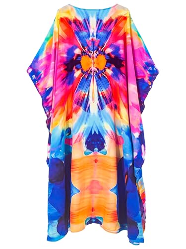 Image of Moss Rose Kaftan Dresses for Women Summer Swimsuit Cover up Caftan Dress