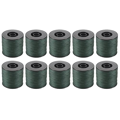 Ruitutedianzi 10X, 500M 100LB 0.5mm Super Strong Braided Fishing Line PE 4 Strands Color:Dark Green