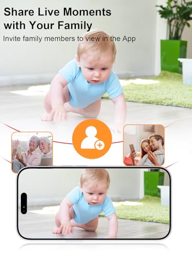 Image of Smart Baby Monitor with App & 5 inch Screen, Dual Mode (2.4 GHz WiFi Phone Access & Secure No-WiFi), Auto Motion Tracking PTZ Camera, 36H Battery, Night Vision, Cry /Temp Alerts