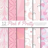 Pink & Pretty Patterns Scrapbook Paper 8x8 Inch Scrapbooking Pages: Decorative Craft Papers, Colorful Pink Printed Designs, For Paper Craft, Cardmaking, Origami, Collage Sheets 1076153097 Book Cover