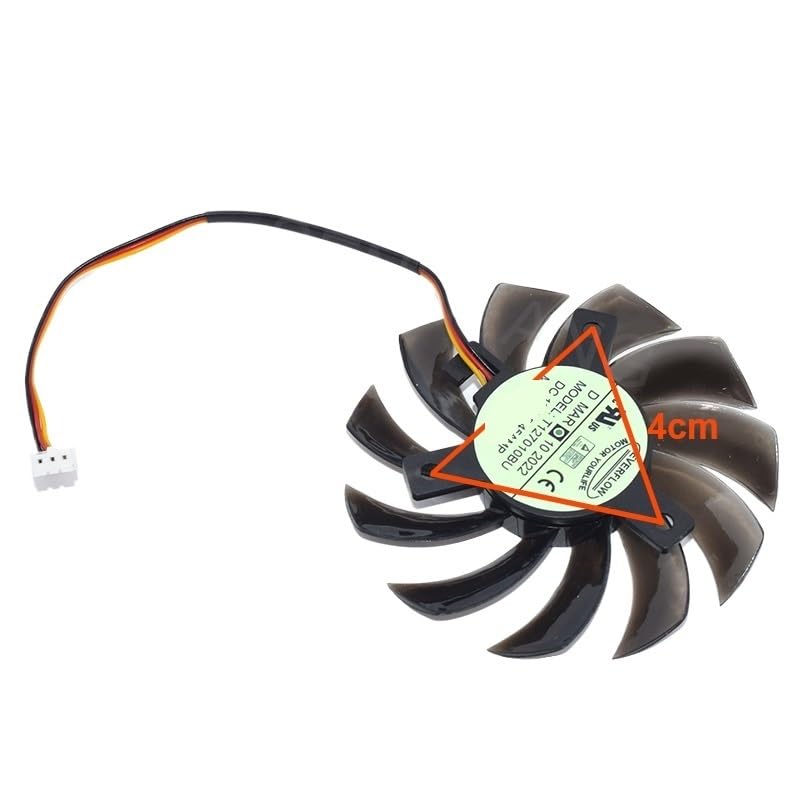 Laptopteile T127010BU Grafiklüfter 7,5 cm DC12V 0,45 A 3 PINS für Everflow-Kühler
