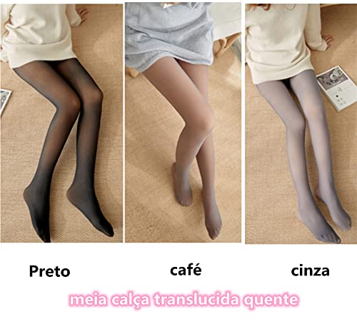 Meia calça termica feminina,meia calça translucida quente,meia calça lã quente,calça de lã translúci