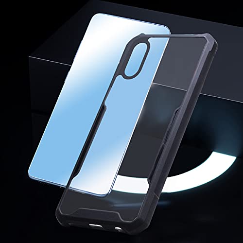 Image of Jkobi Hard PC Crystal Bumper Shockproof Back Cover Case for Samsung Galaxy A02 with Camera Protection (Matte Black)
