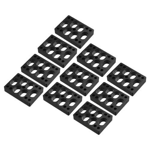 Plaquettes de surélévation skateboard PATIKIL en plastique noir rigide et durable