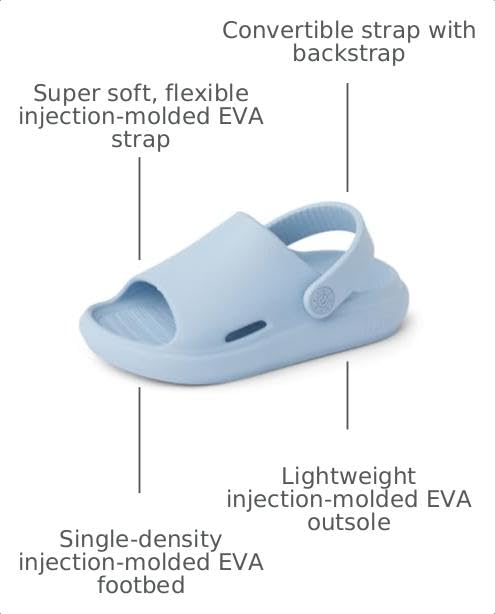 REEF Toddler/Little Kid Rio Slide Sandal, Super Soft Molded EVA Footbed, Lightweight, Water Friendly, Backstrap, Dusty Blue, 7 - image 3