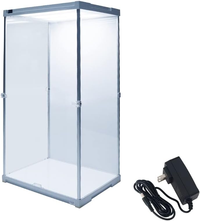 SemiSta J-STAGE スーパーハイタイプ フィギュアケース UVカット 棚付き LED ライト付き コレクションケース 本