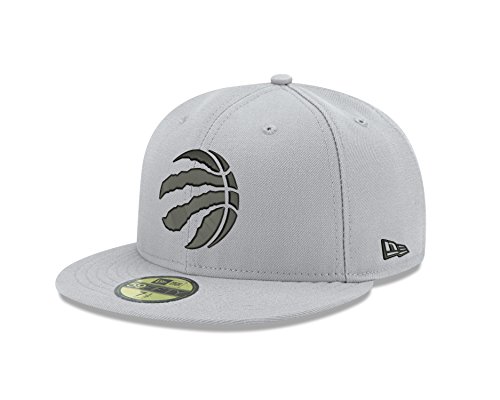 New Era NBA Toronto Raptors Men's Official 59FIFTY Fitted Cap, 7.125, Gray