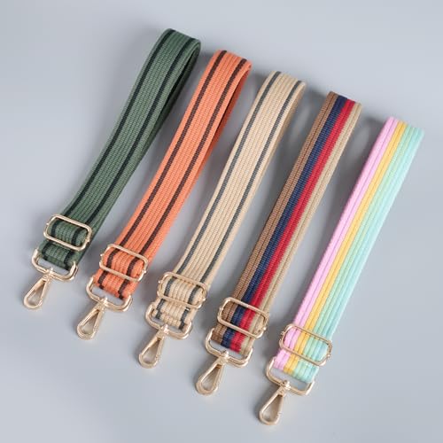 Image of chushui Woven Stripe Purse Straps,Replacement Crossbody Wide Shoulder Adjustable Strap for Bag Handbags