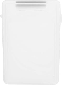 Semme 3 5in Hard Disk Box Shockproof Static ABS Storage Case for HDD SSD Transparent Design with Interior Fixed Pad Ideal for Proof White