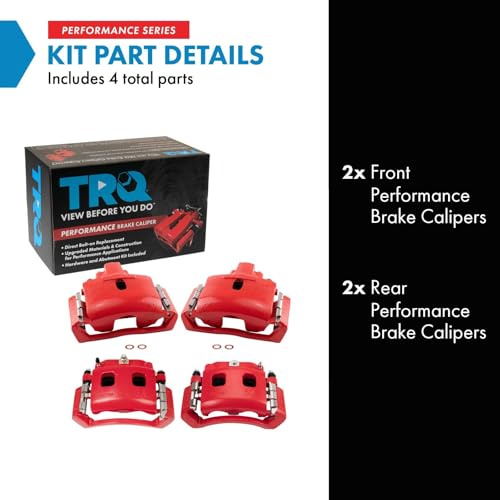 Image of TRQ Brake Caliper Set Performance Compatible with 2004-2006 Dodge Durango 2002-2005 Ram 1500