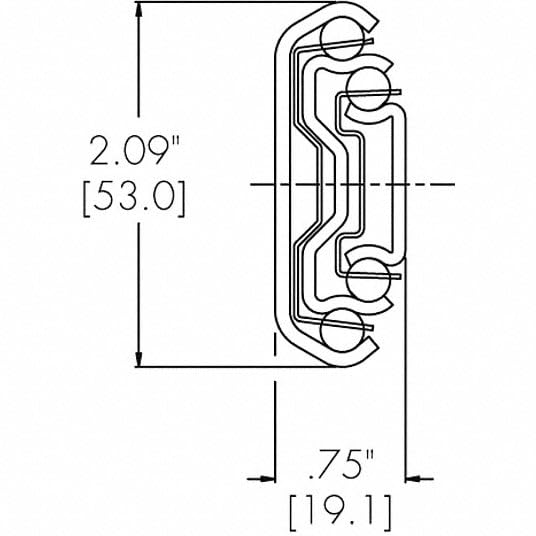 Promark Full Extension Drawer Slides, 53mm (2.08 inches) Width, Heavy Duty 250LB Load, Set of 1 (24)