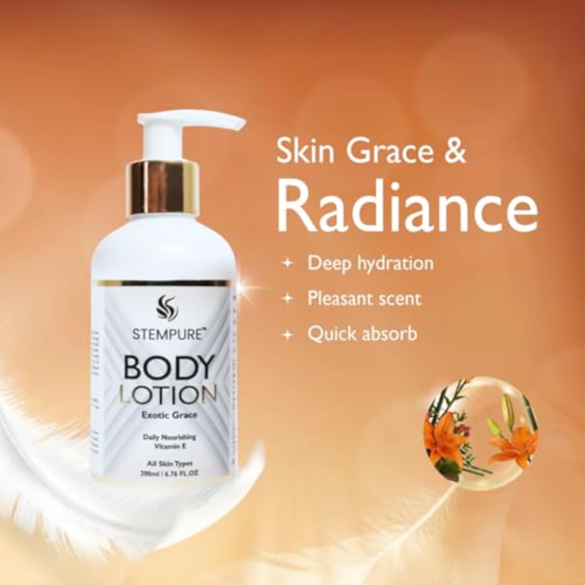 Exotic Grace Body Lotion with Vitamin E for Dry Skin