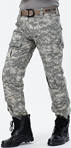 Uugood Men’s Military Trousers Tactical Camouflage Pants Breathable Multi-Pocket Combat Pant Ripstop Cargo Pants for Airsoft Hunting Hiking Paintball (ACU, S) - Image 4