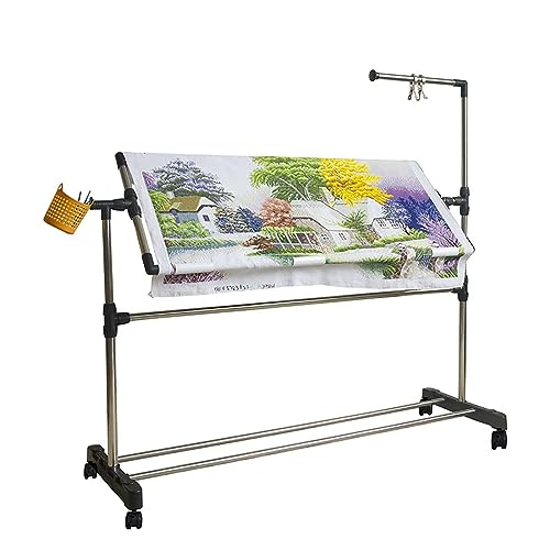 Cadre de broderie en croix pour soulager le dos avec ce support de sol réglable