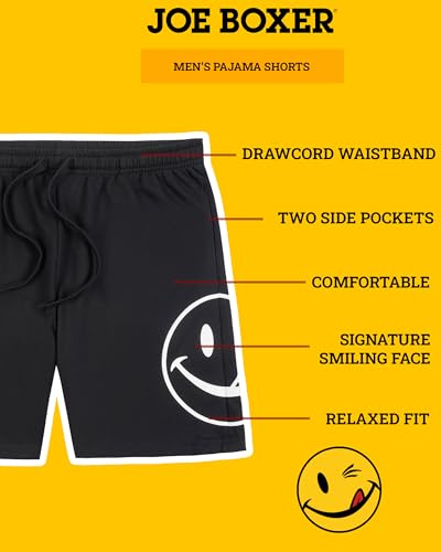 JOE BOXER French Terry Mens Pajama Shorts, Logo Print Mens Sleep Shorts Loungewear, Summer PJ Bottoms2