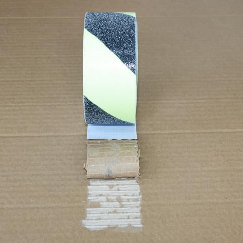 Image of Anti Slip Tape 2 Inch Wide, Waterproof Grip Adhesive Heavy Duty High Traction Friction for Indoor /Outdoor Steps (17 Ft /Black-Glow+).