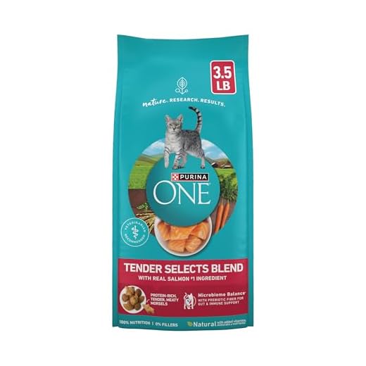 Purina ONE Natural Dry Cat Food, Tender Selects Blend With Real Salmon - 3.5 lb. Bag