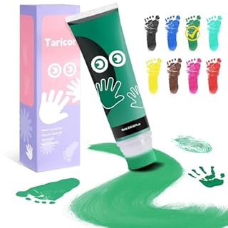 Taricor 75ml Footprint Set, Baby Print Ink with Sponge Attachment, Non-toxic Baby Handprint Paint for Newborns Gift,Stamp Kids, Family Keepsake