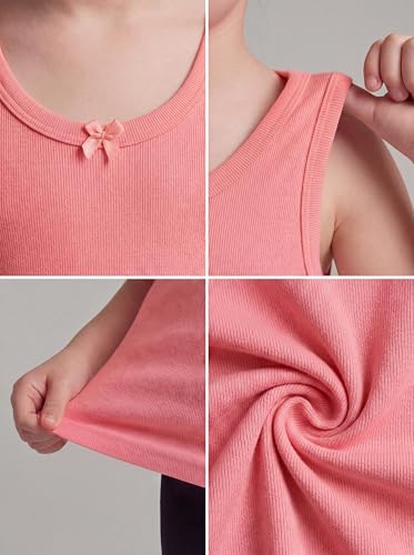 Image of Andrew Scott Girls Camis & Tanks | 100% Cotton Tank Top Layering Undershirts | Multi Pack Colors