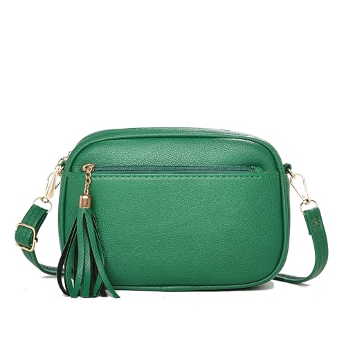 FULEI Tassel Crossbody Bag for Women Small Ladies Handbags with Zip