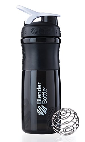 BlenderBottle SportMixer Tritan Grip Shaker Bottle, Black/White, 28-Ounce BlenderBottle SportMixer Tritan Grip Shaker Bottle, Black/White, 28-Ounce