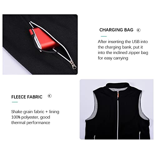 amuzer Colete aquecido para mulheres e homens, colete elétrico inteligente recarregável por USB com