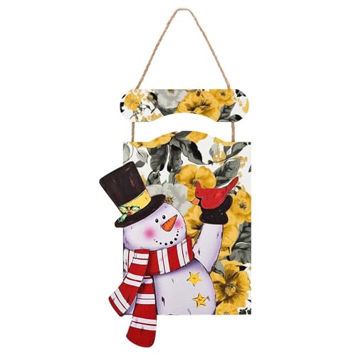 Bonhomme de neige en bois décoration Noël originale
