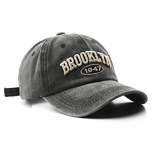 Brooklyn Cap Washed Vintage Baseball Cap Sun Hat for Men and Women