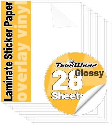 Amazon.com : TECKWRAP Self Adhesive Laminating Sheets Clear Sticker ...