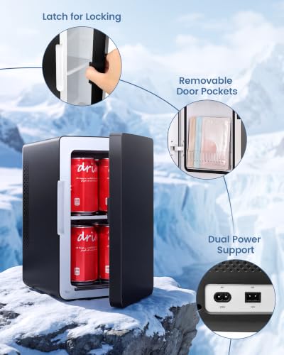 Image of Electactic Mini Fridge, 6L /8Can Portable Small Refrigerator for Bedroom