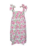 Women Floral Tie Shoulder Mini Dress Cute Square Neck Loose Fit Beach Short Dress Backless Boho Vocation Sundress Deep Pink
