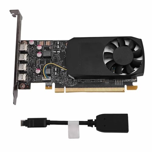 Tarjeta Gráfica, GPU con Memoria GDDR5 de 4 GB, 640 Núcleos CUDA, Tarjeta Gráfica para Juegos con Rendimiento Mejorado para Aplicaciones Profesionales de Modelado y Renderizado 3D