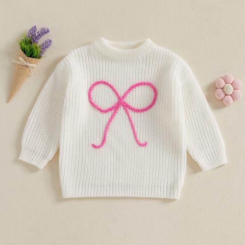 Baby Kids Knit Sweater, Cotton Blend Pullover, Long Sleeve Ribbed Crewneck Sweatshirt Fall Winter Wear2