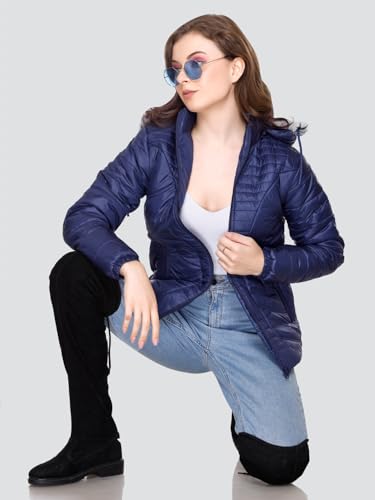 Image of RARE TIMES Women's Stylish Solid Full Sleeves Jacket | Winter Wear Quilted Jacket for Travelling | Regulaer Fit Puffer Jacket For Women