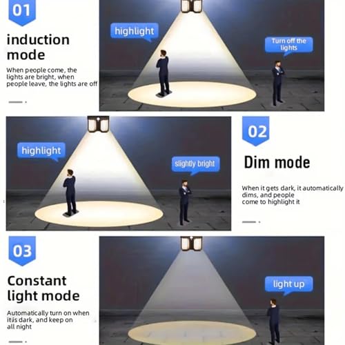 Image of Double Bulb Solar Wall Lights | Motion Sensor Auto Chargeable Exterior Double LED Sconce | Waterproof Security Lamps for Garden, Backyard, Patio, Balcony