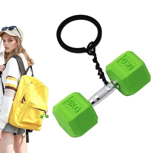 Generico Custom BAG BASS CHANCE - TRASCHIAIN PURA | Colgantes de mancuernas | Cadena decorativa portátil | Letra inicial de hechizos de Keyring | Suministros para entusiastas del fitness, ar, Verde
