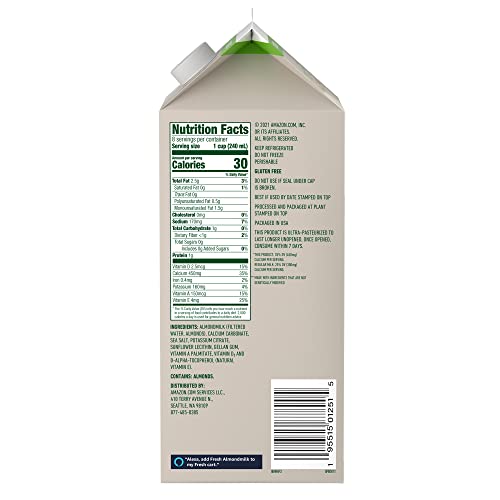 Fresh Amazon Fresh Brand, Original Unsweetened Almondmilk thumb #2