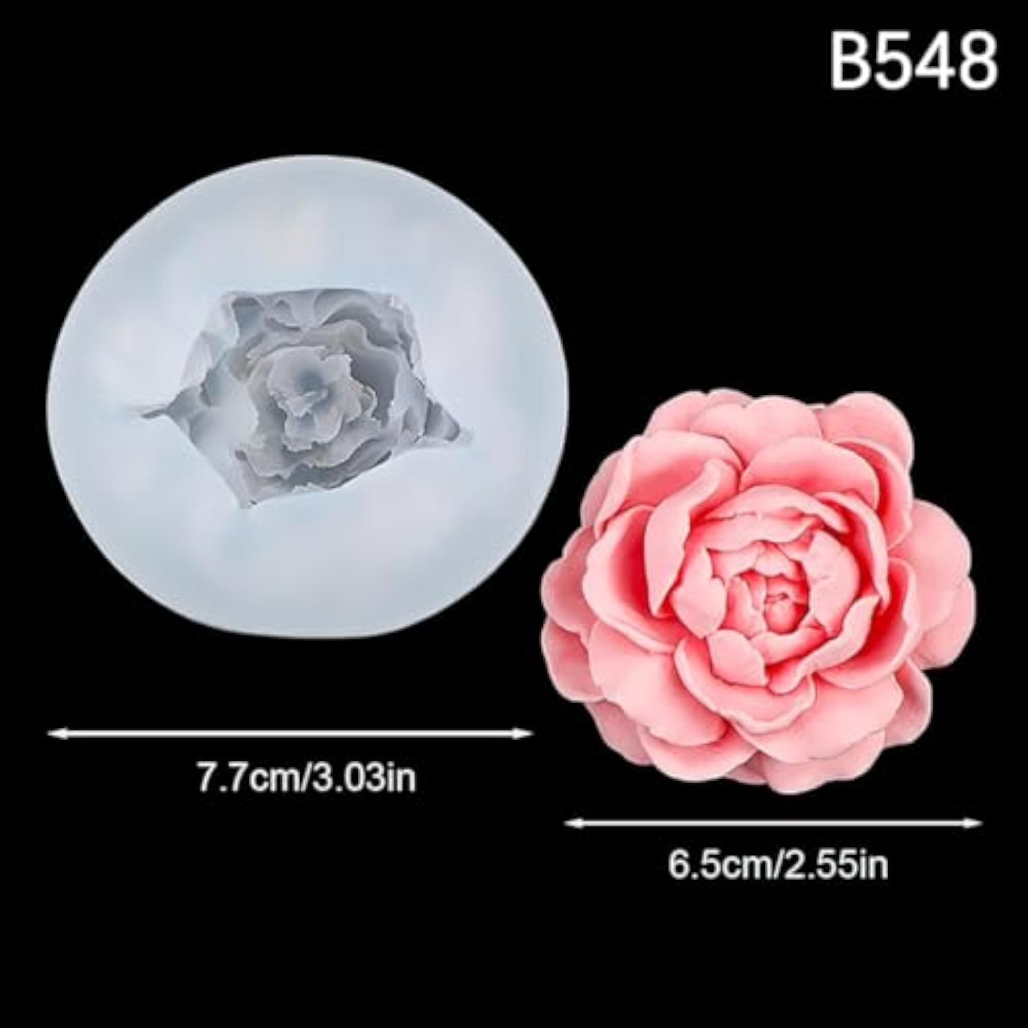 Peony Candle Mold for DIY Projects