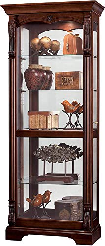 Howard Miller Bernadette Curio Cabinet 680-501 – Hampton Cherry Finish, Heavily Distressed Home Decor, Four Glass Shelves, Five Level Display Case, Locking Slide Door, Halogen Light Howard Miller Bernadette Curio Cabinet 680-501 – Hampton Cherry Finish, Heavily Distressed Home Decor, Four Glass Shelves, Five Level Display Case, Locking Slide Door, Halogen Light