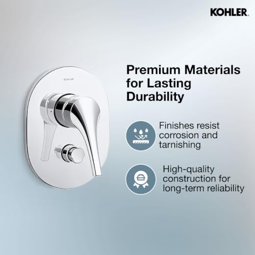 Image of Kohler Vive Aquaturbo 235 Recessed Bath & Shower Trim (Chrome Finish)
