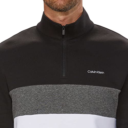 Calvin Klein Mens Mid-Weight Quarter Zip Pullover (Black, Medium)4