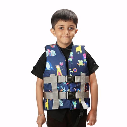 Image of Multi-Color Kids Swimming Jacket, Adjustable Fit (Kids-L-Age-8-12)