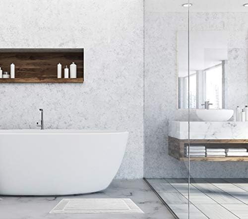 Miniatura 9 de White Classic Paquete de 6 toallas de baño, 20 x 30 pulgadas, suaves, absorbentes, antideslizantes, juego de alfombras de lino de algodón, ideal